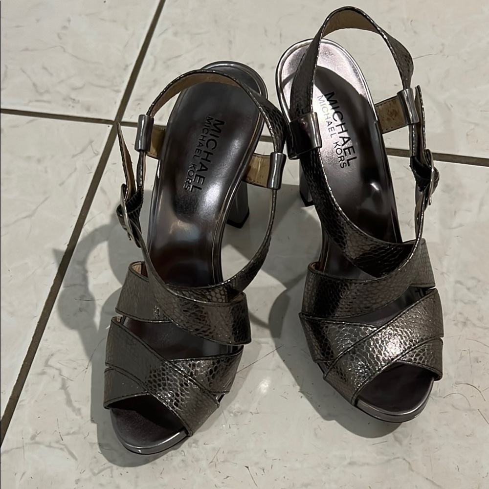 Michael Kors Women's Metallic Heeled Sandals